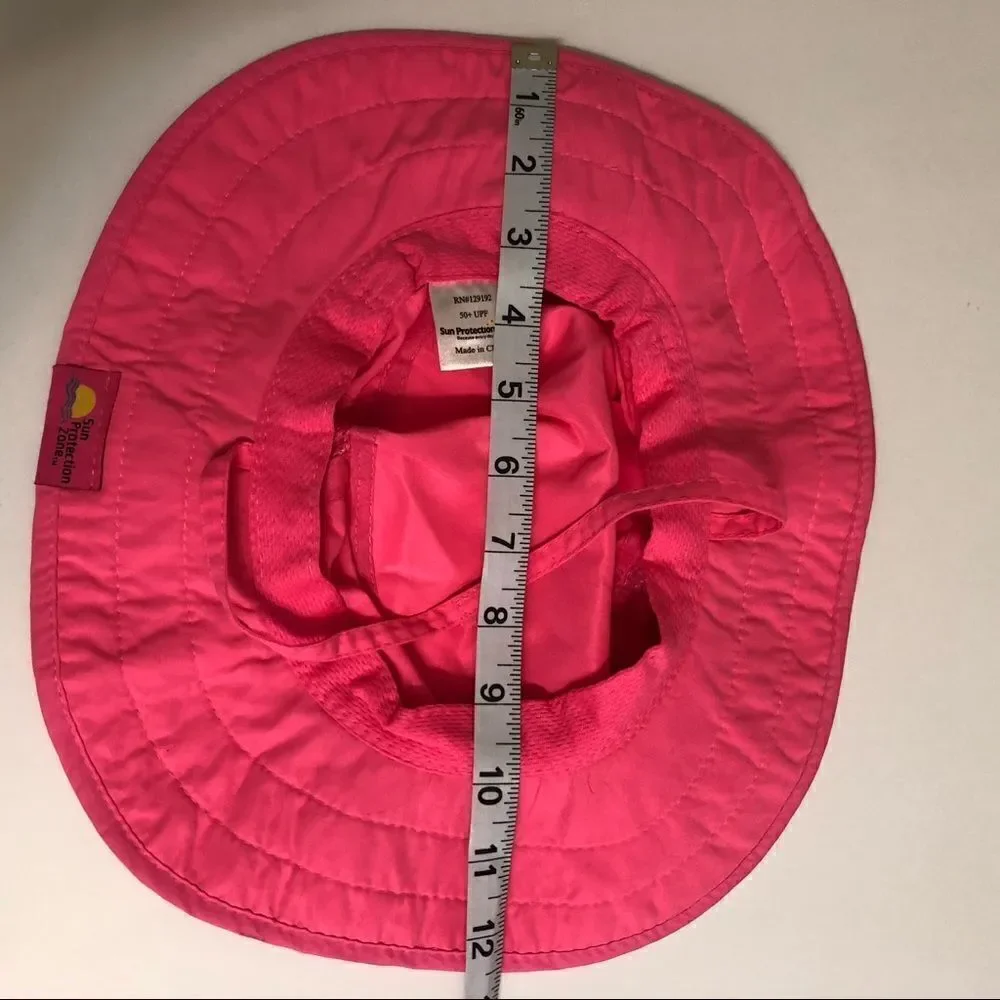 Sun Protection Zone Hat Bucket Floral Pink UPF 50 Girls Beach Vacation Travel